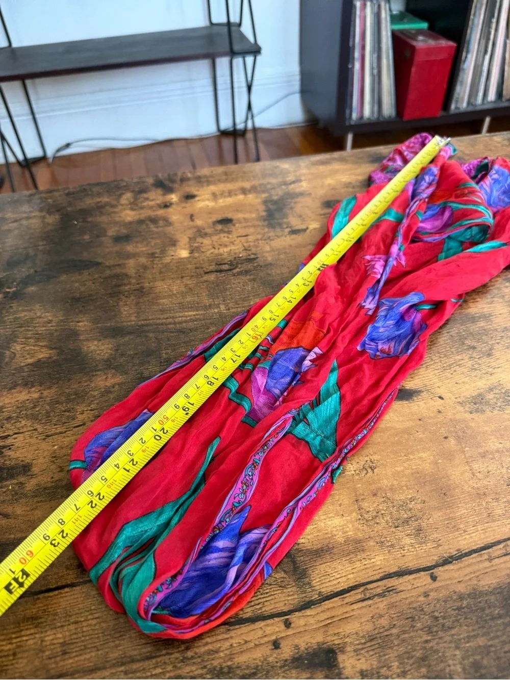 Liz Claiborne Red Floral Print scarf